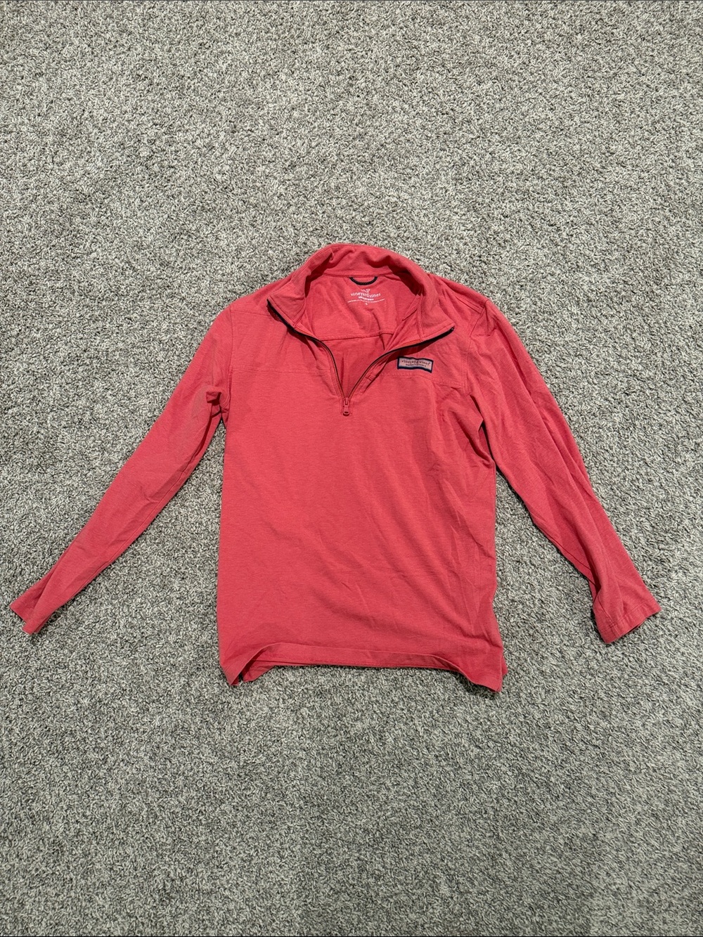 Vineyard Vines Women's Coral Quarter-Zip Pullover Sweatshirt